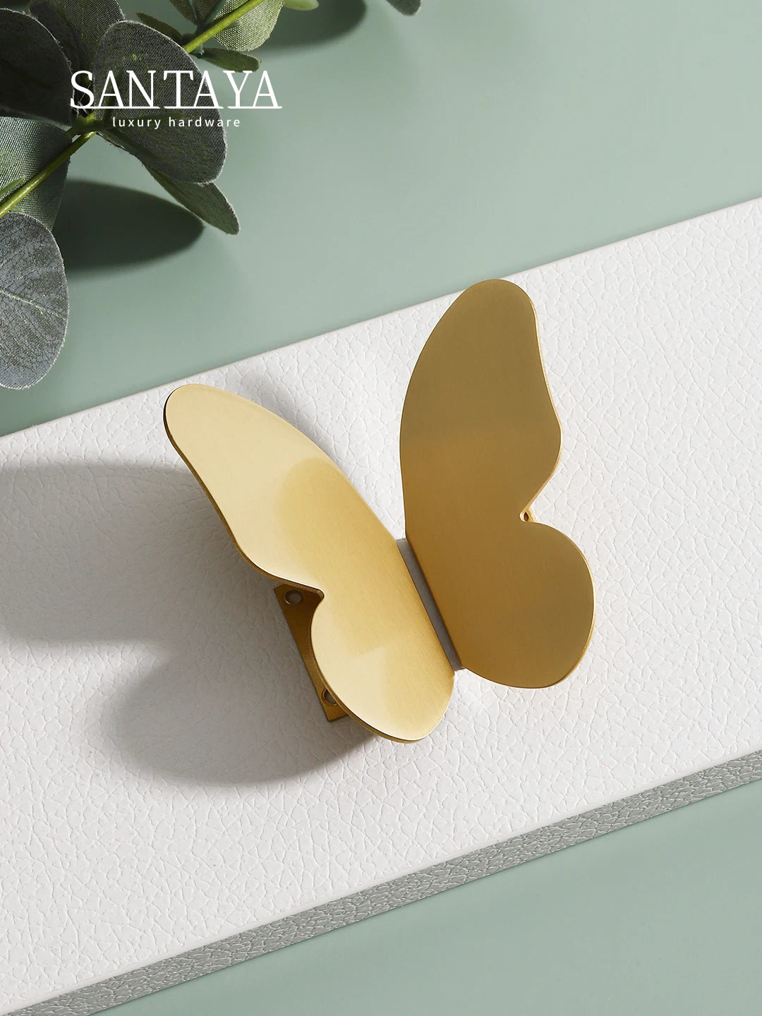 Brass Butterfly Furniture Handles Gold Ins Wind Insect Design Bedroom Wardrobe Children's Room Pulls Cabinet Drawer Dresser Knob