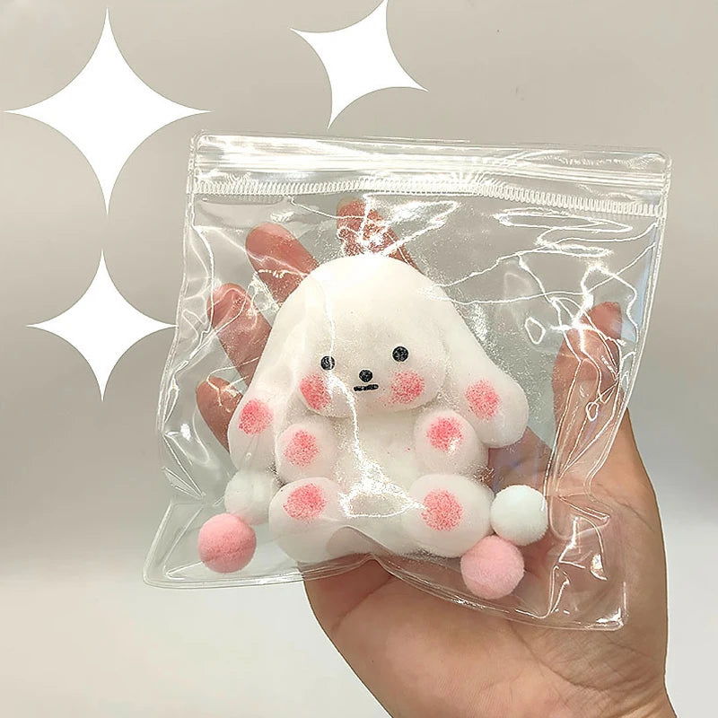 Kawaii Plush Bunny Fidget Toys Stress Relief Squeeze Irritability Fingertip Toys Adult Kids Toys Gifts