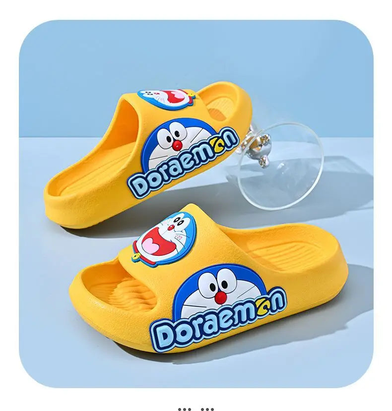 Kawaii sandals cartoon peripheral Doraemon anime cute blue fat soft-soled outer wear non-slip children's slippers gift wholesale