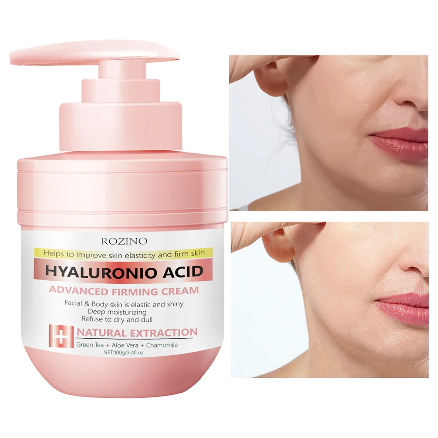 100g Hyaluronic Acid Firming Face Cream Moisturizes and Locks Water Lifts and Brightens Skin Can Be Used on The Whole Body