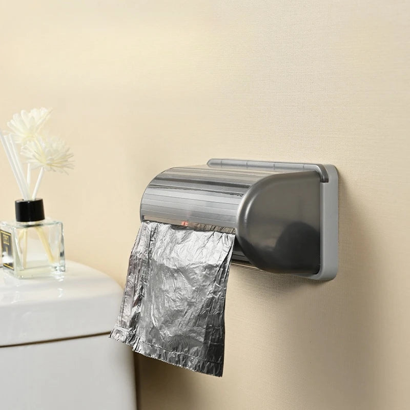 Trash Bags Storage Box Wall Mounted Kitchen Bathroom Plastic Garbage Bag Container Dispenser Home Storage Trash Bags Holder