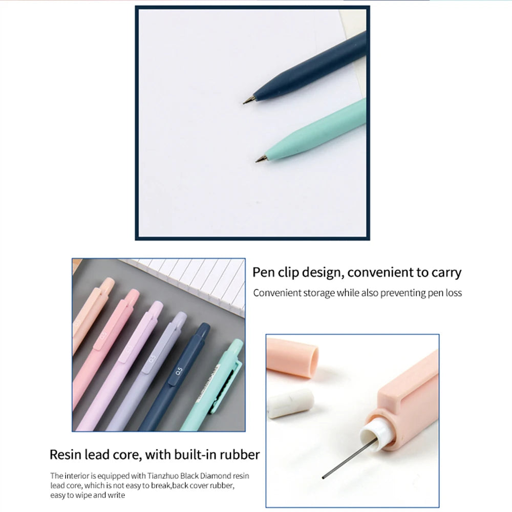 Color Mechanical Pencil 0.5/0.7mm Student Automatic Pencil For Kids Gift School Stationery Office Supplies