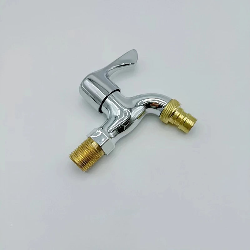 Washer Faucets 1/2" Male Wall Mounted Garden Balcony Water Tap Plastic Water Hose Quick Connector Single Cooled Faucet