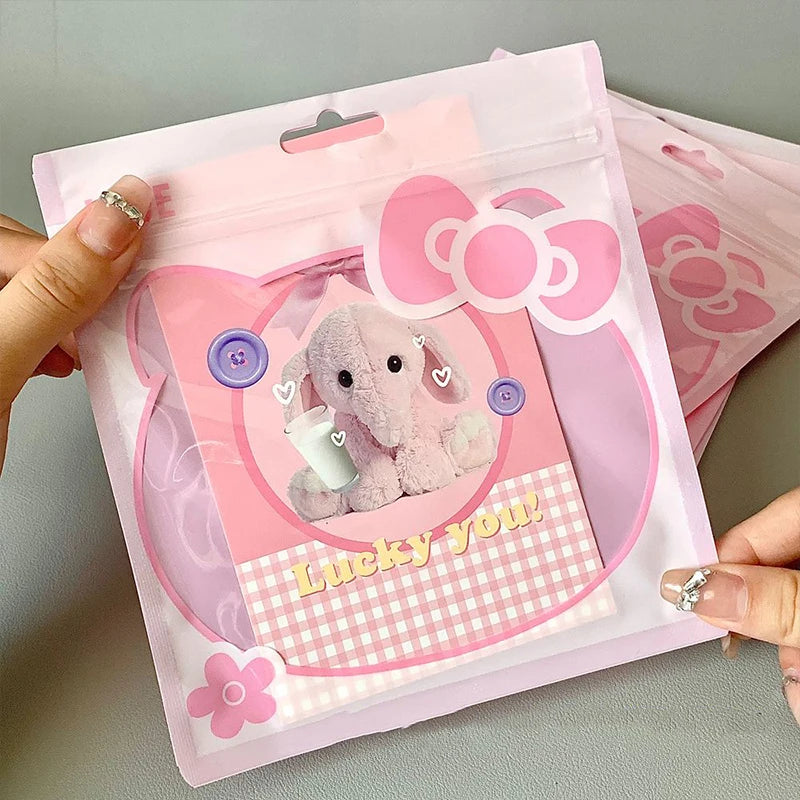 20Pcs Sanrio Gift Bag Hello Kitty y2k Cartoon Kawaii Cute Storage Bag Waterproof Anti Mold Cosmetic Sealing BagToy Girls Gifts