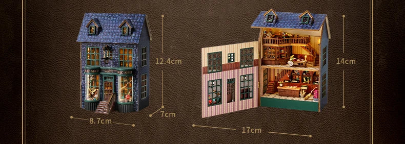 Diy Mini Wooden Casa Roombox Dollhouse With Furniture Light Doll House  Miniature Items maison  For Toys Birthday Gifts