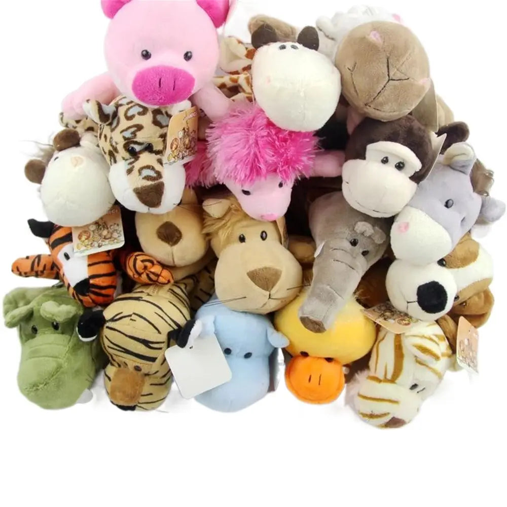 Portable Plush Forest Animal Storage Bag Pencil Case Kawaii Lion Elephant Stationery Storage Supplies Cosmetic Bag Kids Gifts