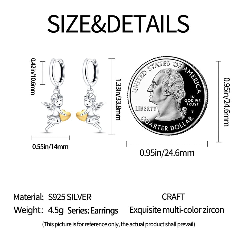 Hot Style S925 Sterling Silver Earrings Love Heart Theme Series Women Hoop Earrings Holiday Wedding Fine Girls Jewelry Gifts