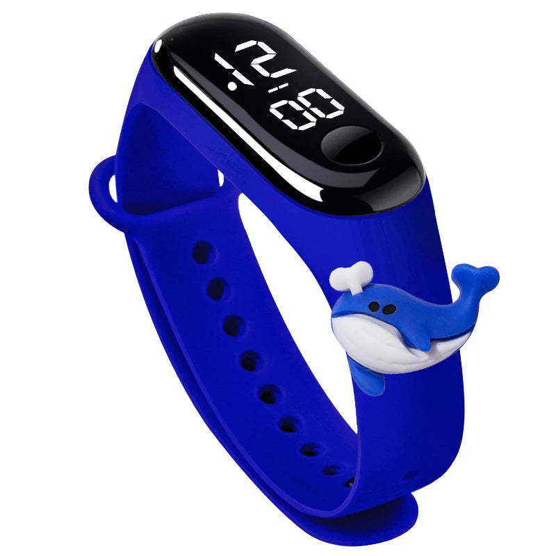 Waterproof Sports Watch for Kids Cartoon Dinosaur Unicorn Toys Children Led Digital Electronic Watch for Boys Girls Bracelet