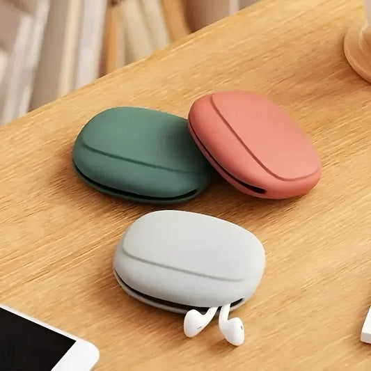 Silicone Storage Bag, Data Cable Storage Bag, Multifunctional And Convenient Headphone Charger Storage Box