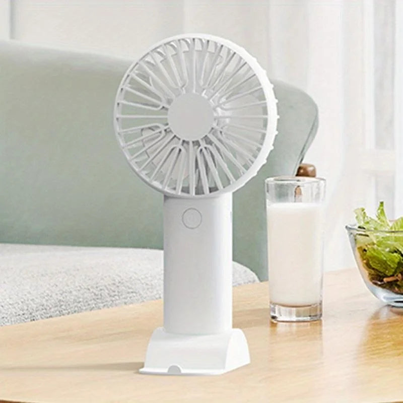 Handheld Fan Rechargeable Portable Mini USB Fan 3 Speed Mini Fan with Phone Holder