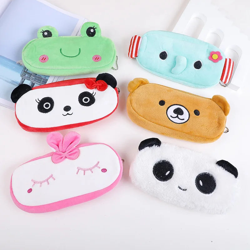 20pcs/lot Pokemon Sanrio Stitch Plush Pencil Case Cute Pencil Box Coin Purse Stationery Pouch Cosmetic Bag School Supply