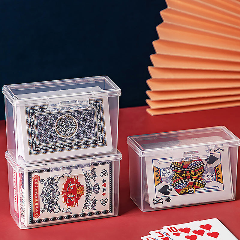 New Transparent Plastic Boxes Playing Cards Container PP Storage Case Packing Poker Game Card Box For Board Games