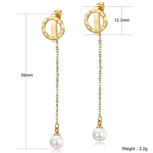 Pearl Front/Back Dangle Earrings