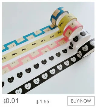 15mm*5M English hand drawn style Washi Tape Masking Tape Kawaii Decorative Adhesive Tape Sticker Scrapbooking Diary Stationery