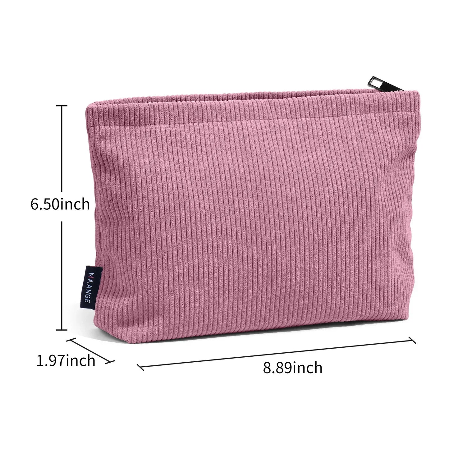 Corduroy Travel Cosmetic Bag Portable Makeup Storage Bag Purses Women Large Capacity Zipper Make Up Organizer Storage Clutch