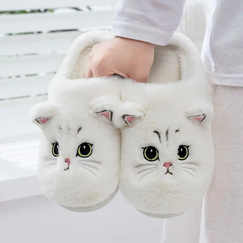 White Bunny Slippers For Home Kawaii Shoes Women Rabbit Fluffy Slippers Winter Indoor Sandals Woman Platform Bootie Slipper New