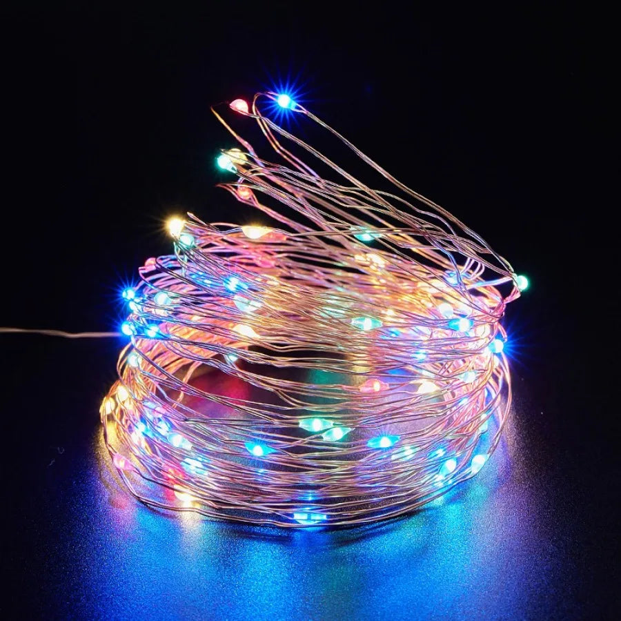 32m/22m/12m/7m LED Solar Light String Outdoor Waterproof Copper Wire Light Garden Wedding Fairy Lamp Christmas Decorative Light