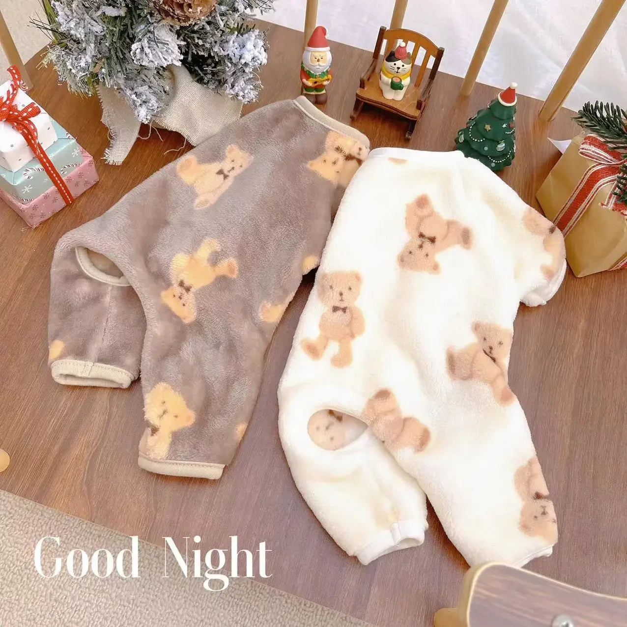 Pet Plush Jumpsuit Autumn Winter Medium Small Dog Clothes Warm Velvet Sweet Pajamas Kitten Puppy Cute Pullover Chihuahua Poodle