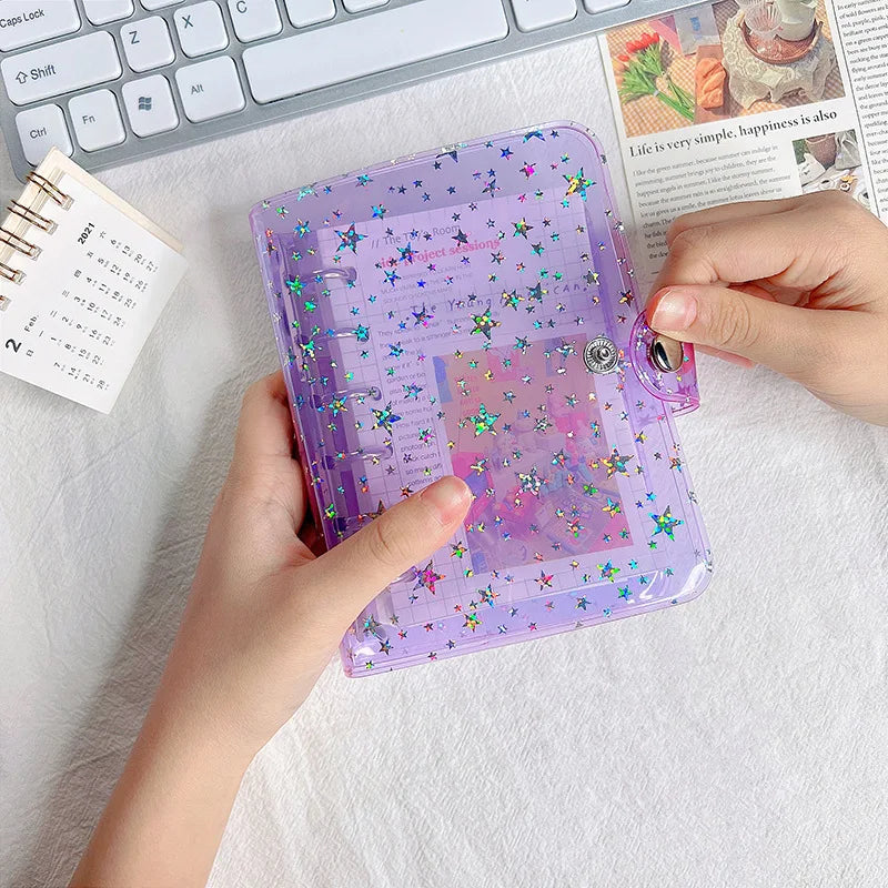 A7 Notebook 6-hole PVC Notebook Cover Loose-leaf Account Book Case Replacement Shell Journal Binder Mini Notebook Planner
