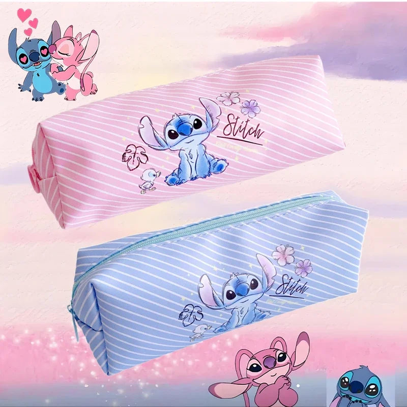 Lilo Stitch Pencil Case Disney Stitch Print Pen Bag Cartoon Students Storage Bag Stationery kid Toy Christmars Gift for Children