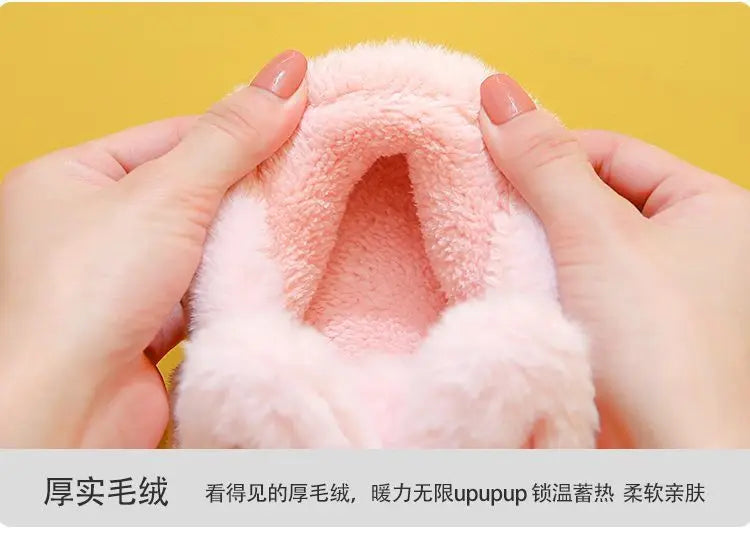 White Bunny Slippers For Home Kawaii Shoes Women Rabbit Fluffy Slippers Winter Indoor Sandals Woman Platform Bootie Slipper New