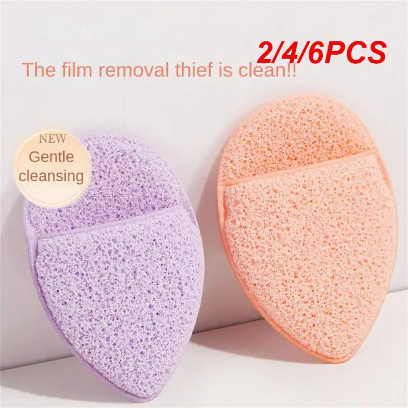 2/4/6PCS Sponge Face Wash Durability Gentle And Skin-friendly Glover Gentle Skin Care Tools Gentle Face Wash Deep Cleaning