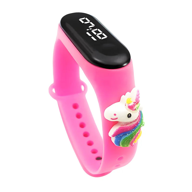 Waterproof Sports Watch for Kids Cartoon Dinosaur Unicorn Toys Children Led Digital Electronic Watch for Boys Girls Bracelet