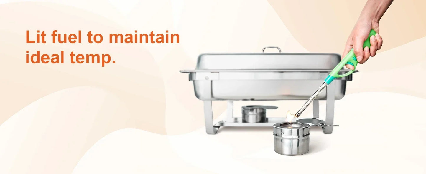 VEVOR 9L/8 Quart Chafing Dishes Buffet Stove Food Warmer Stainless Steel Foldable for Self-Service Restaurant Catering Parties