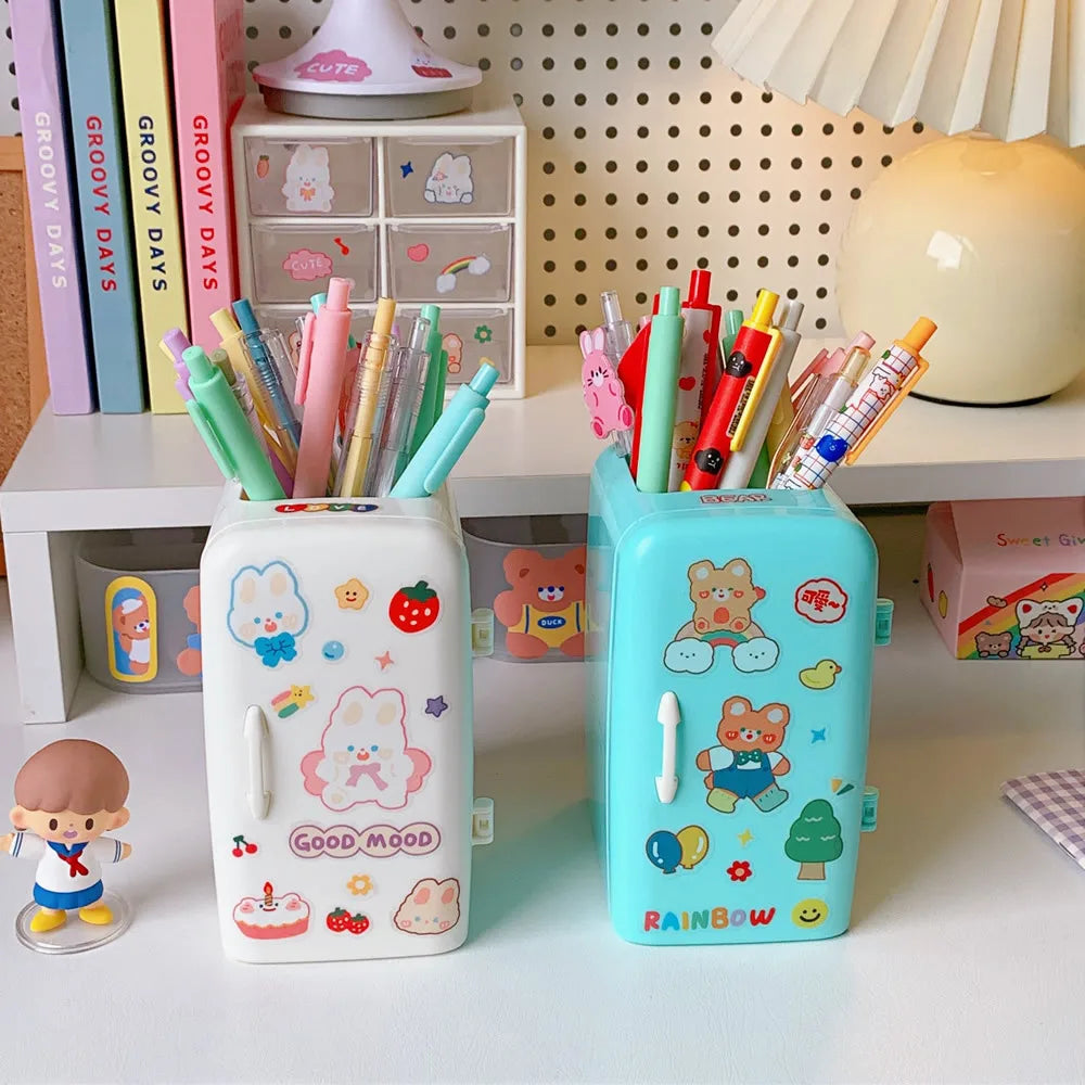 INS Style Pen Holder Creative Refrigerator Cute Large Capacity Desktop Storage Holder Fashion Sweet Multifunctional Pen Holder