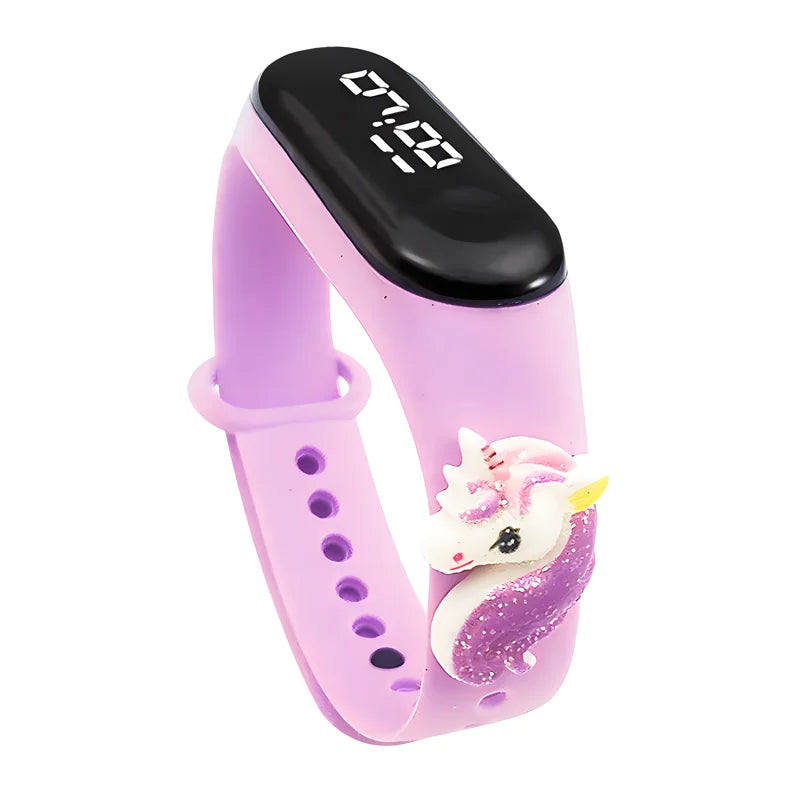 Waterproof Sports Watch for Kids Cartoon Dinosaur Unicorn Toys Children Led Digital Electronic Watch for Boys Girls Bracelet