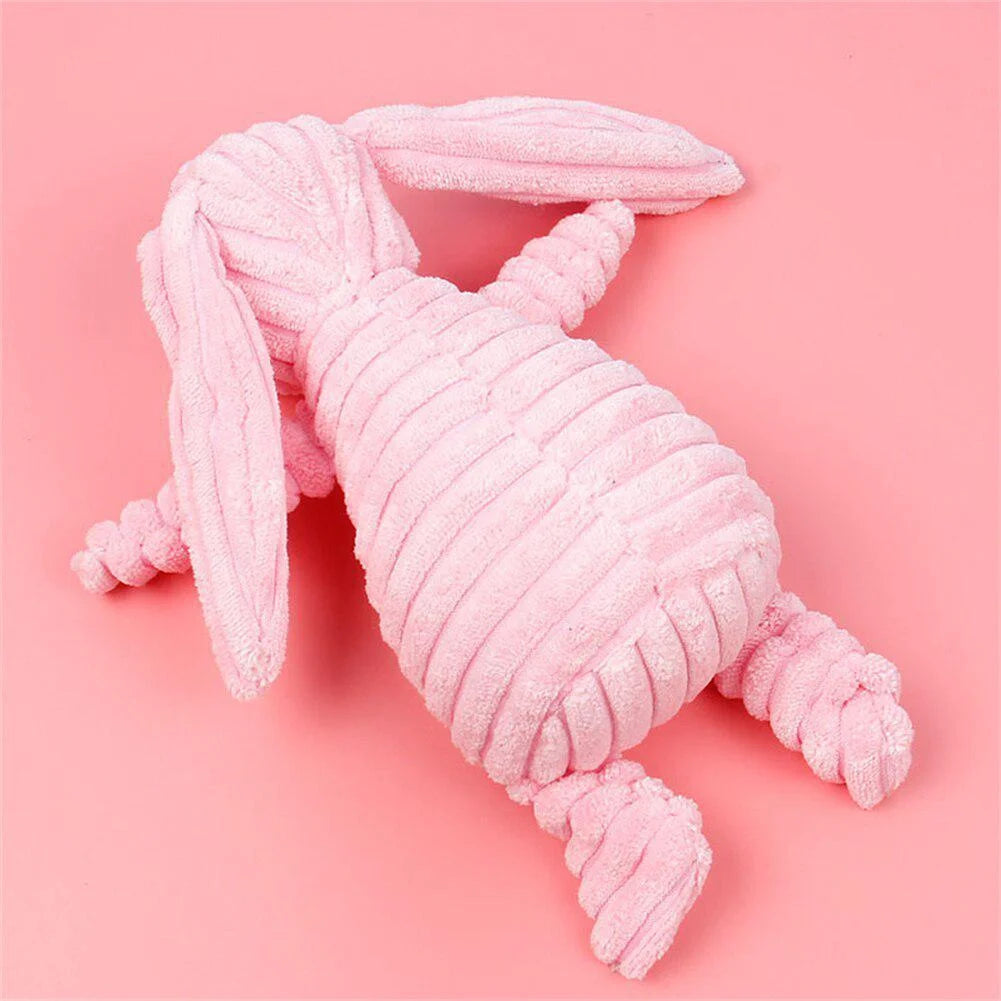 Plush Dog Toys Corduroy Animal Shape Dogs Chew Squeaky Toy Bite Resistant Molar Teeth Cleaning Puppy Training Interactive Toys