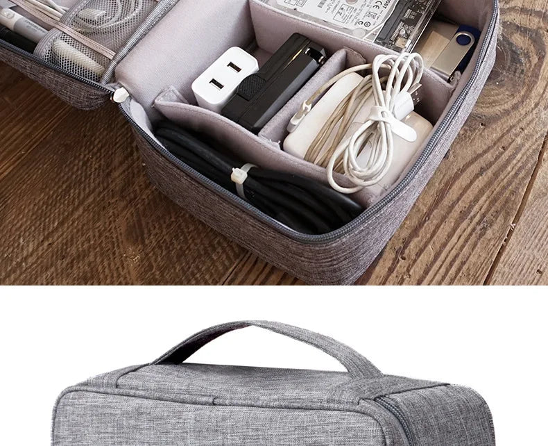 Portable Cable Digital Storage Bags Travel Outdoor Waterproof Organizer USB Gadgets Wires Charger Power Battery Case Accessories