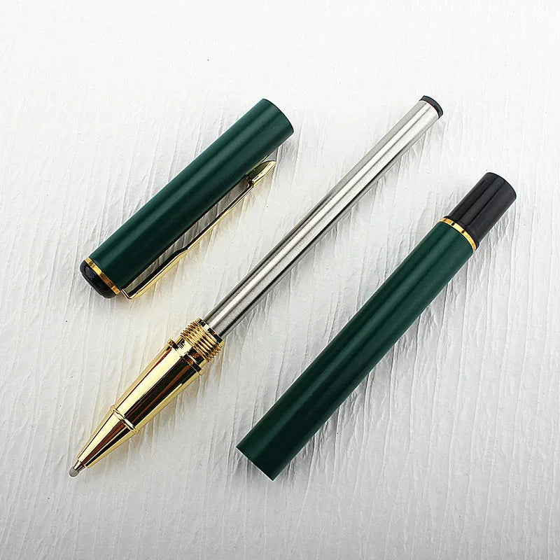 High Quality Classical Metal Green Rollerball Pen Office Stationery Fashion Lady Writing Gifts