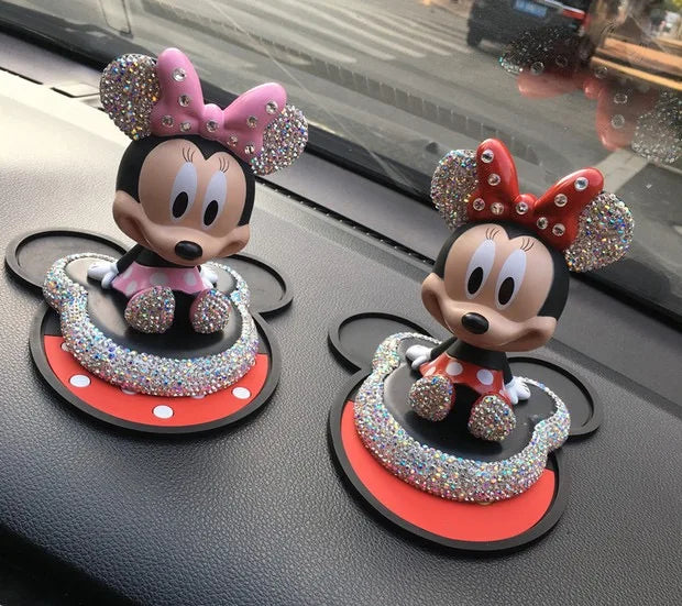 Anime Cartoon Mickey Minnie Action Figure Model Toy Proposal Wedding Decoration Car Ornament Christmas Gift Ffor Boys And Girls