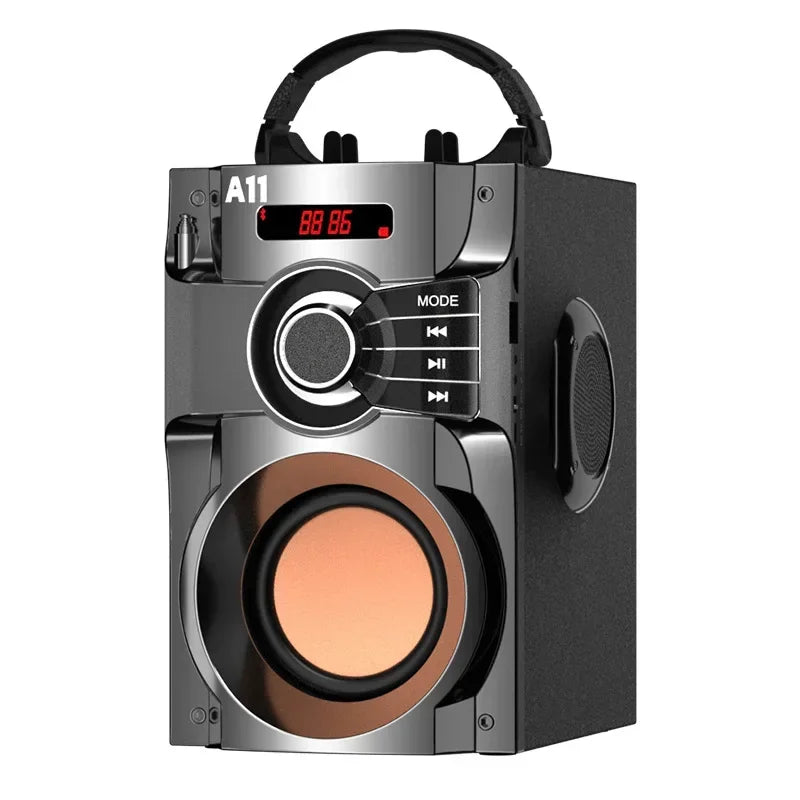 Portable Subwoofer Wireless Bluetooth Speaker Outdoor Hi-Fi Surround Bass Remote Control FM Radio Support Microphone Karaoke