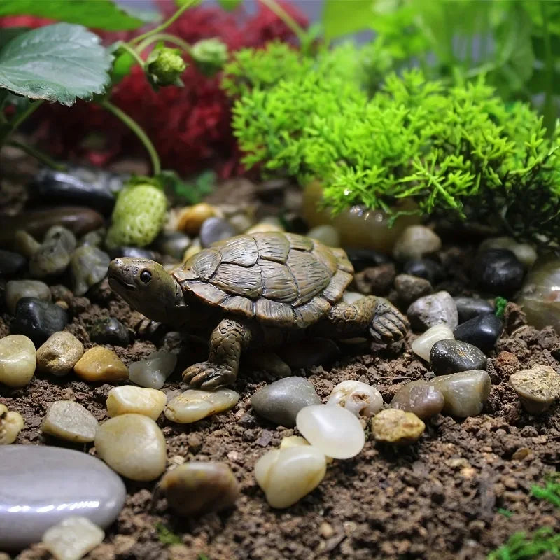 Charming Sea Turtle Resin Statue Mini Turtle Figurine Micro Landscape Ornaments Perfect For Aquariums Fairy Gardens Home Decor