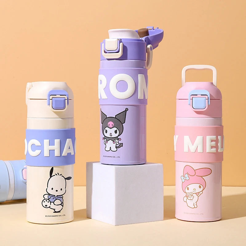 Sanrio Thermos Mug Kuromi My Melody Cartoon 316 Stainless Steel Portable Water Cup Travel Water Bottle Kawaii Cups Kids Gift