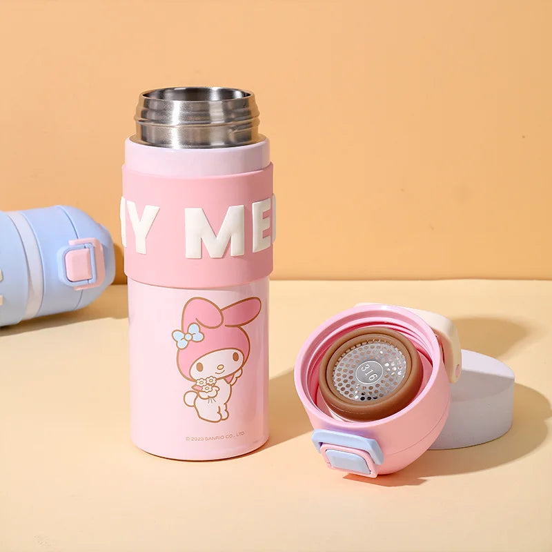 Sanrio Thermos Mug Kuromi My Melody Cartoon 316 Stainless Steel Portable Water Cup Travel Water Bottle Kawaii Cups Kids Gift