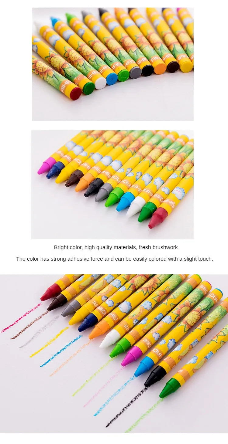 New Rabbit Pig 8 Colors/12 Colors Non-Toxic Crayon Oil Painting Stick Kids Student Pastel Pencils for Drawing Colored Pencils