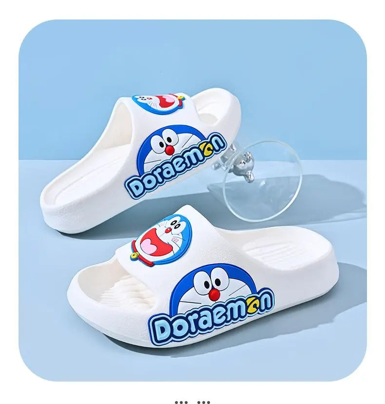 Kawaii sandals cartoon peripheral Doraemon anime cute blue fat soft-soled outer wear non-slip children's slippers gift wholesale