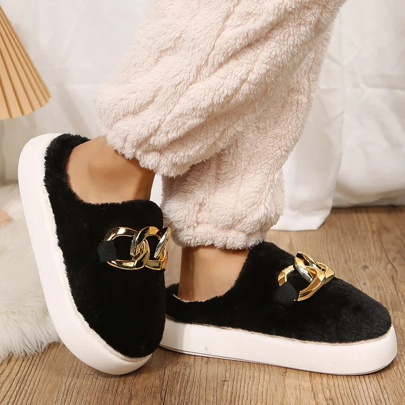 White Bunny Slippers For Home Kawaii Shoes Women Rabbit Fluffy Slippers Winter Indoor Sandals Woman Platform Bootie Slipper New