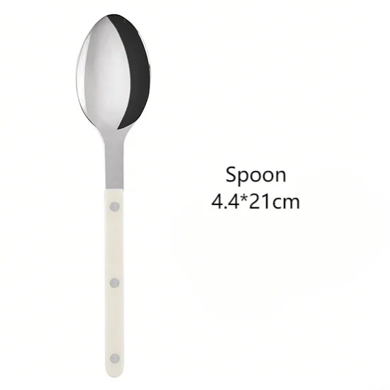 304 Stainless steel western tableware light luxury rivet handle household steak knife and fork dessert fork and spoon set