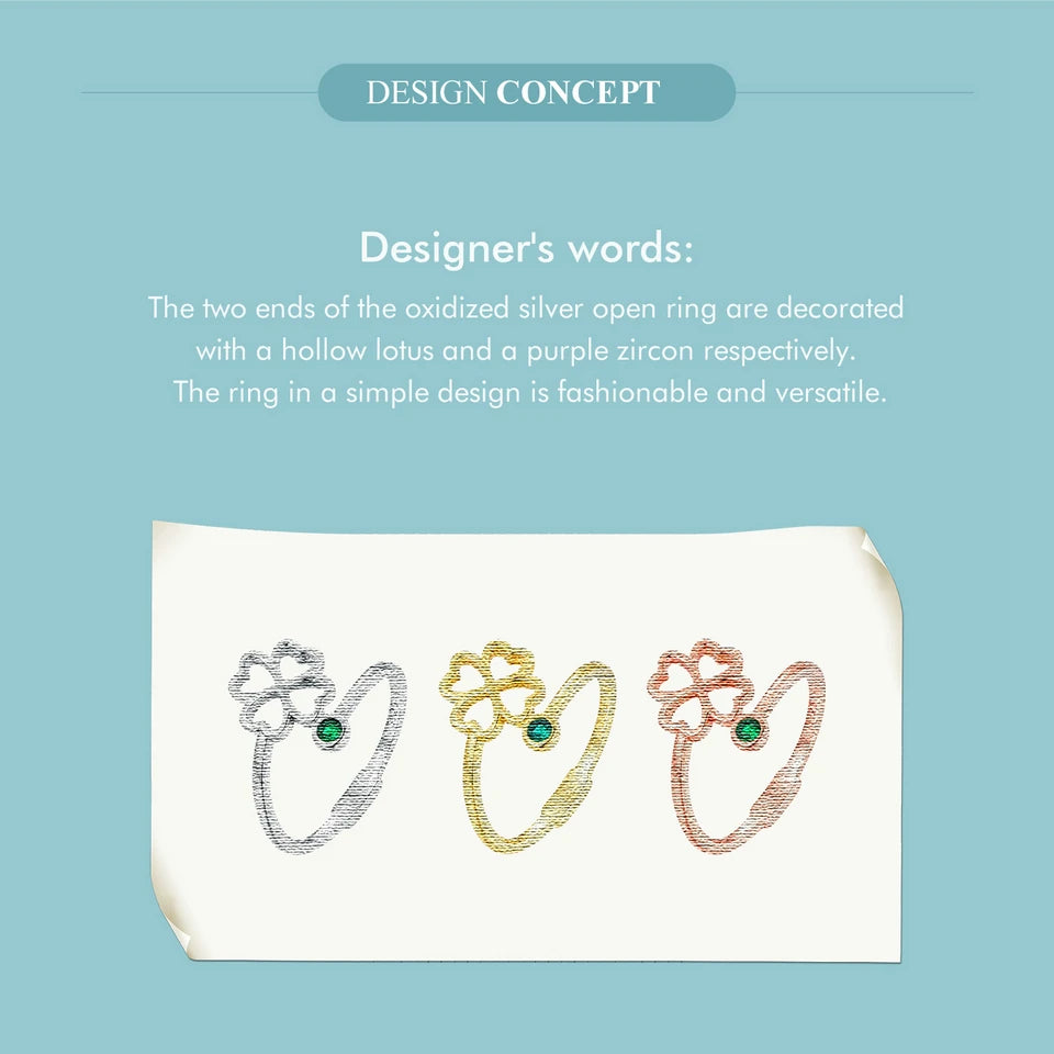 BAMOER 925 Sterling Silver Simple Four Leaf Clover Ring for Girl, Women 14K Gold Plated Promise Lucky Ring 3 Colors SCR843
