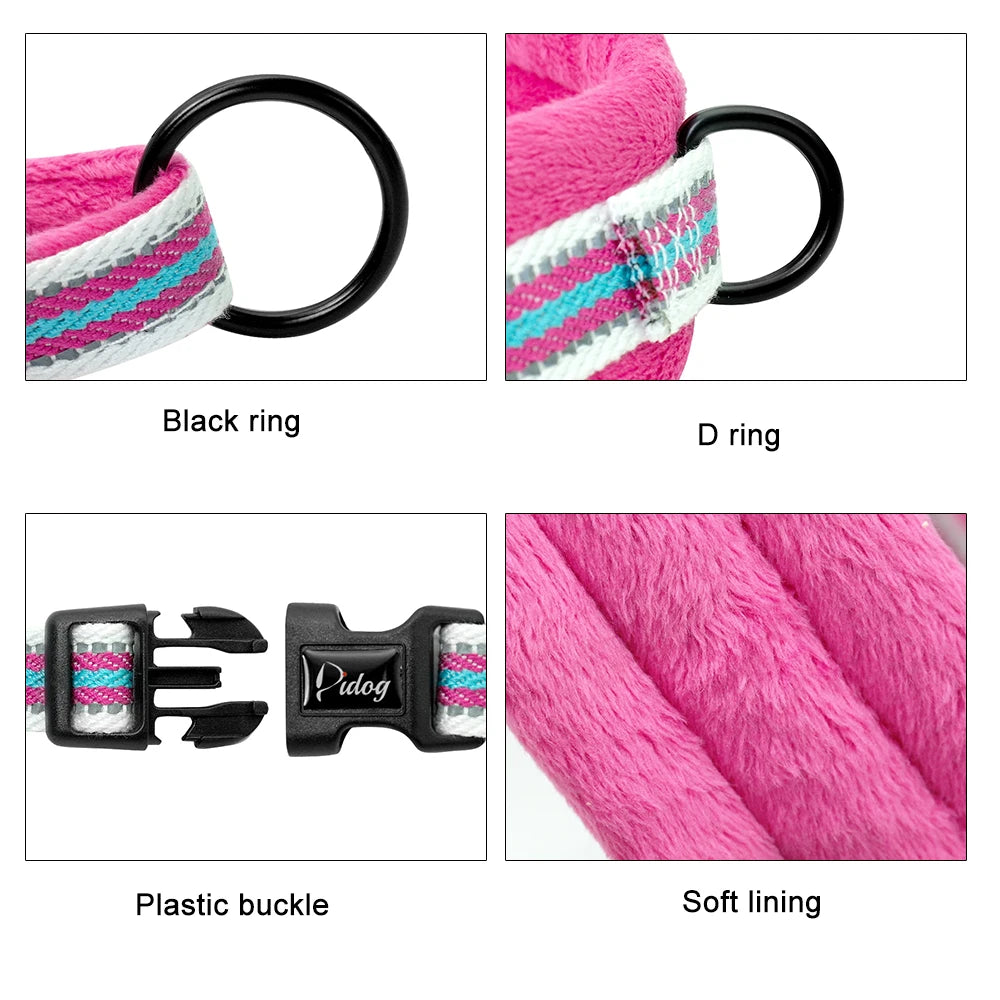 Warm Dog Harness Vest Winter Dog Harnesses Soft Padded Pet Training Harnesses Vests Adjustable For Small Large Dogs Bulldog Pug