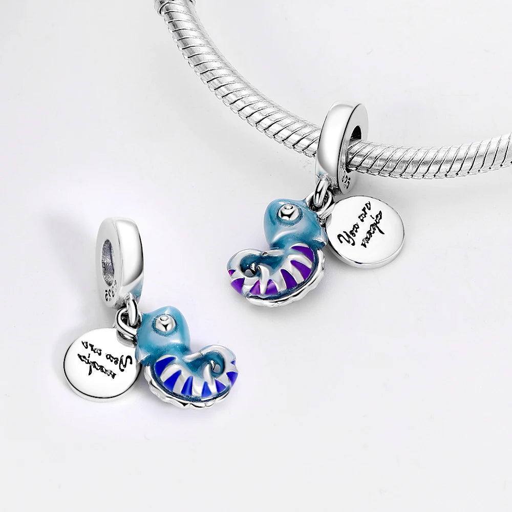 925 Sterling Silver Exquisite Luminous Firefly Bulb Star Chameleon Charms Pendants Fit Pandach 925 Original Bracelet DIY Jewelry