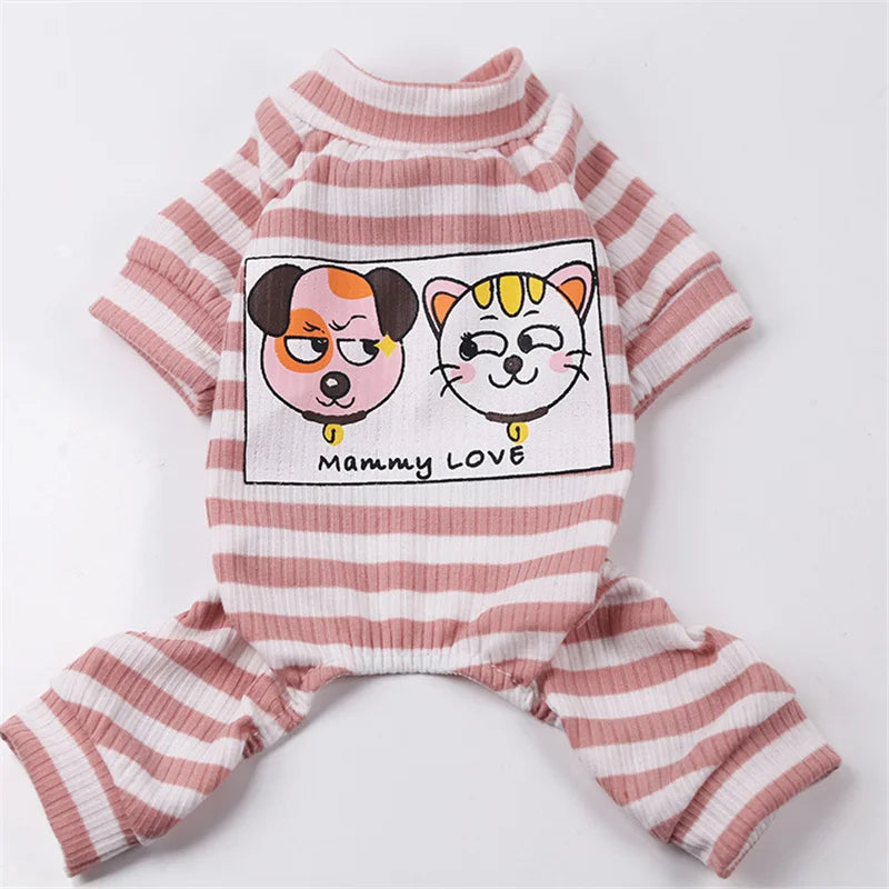 Dog Pajamas Pet Clothes for Small Dogs Cat Overall Suit Dog Puppy Jumpsuit for Dogs Chihuahua Sleepingwear Pet Clothing Coat