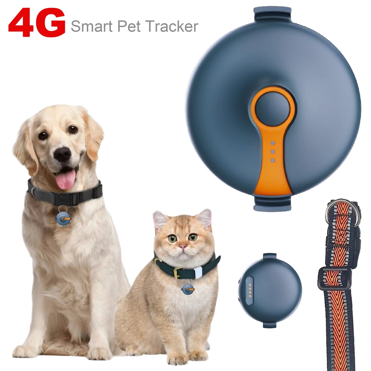 4G Gps Tracker for Dog Smart Waterproof Mini Gps Locator Pet Remote Control Location Anti-loss Real-time Tracker Cat Accessories