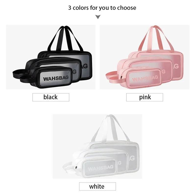 PU Waterproof Makeup Bag Portable Travel Transparent Storage Bag Storage Bag Waterproof Wash Bag Transparent Cosmetic Box