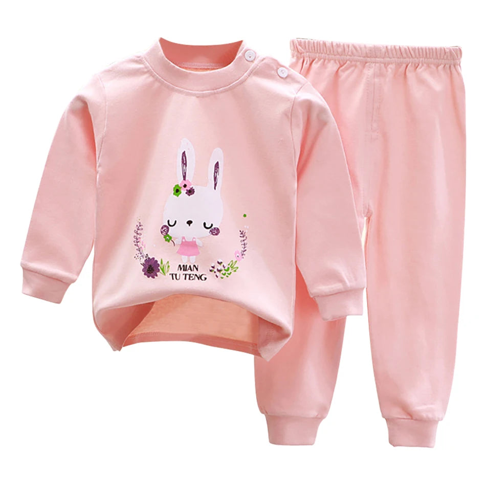 Cartoon Unicorn Animal Sleepwear Children Pajamas Sets Unisex Kids Autumn Clothing Durable Soft Warm Comfort for Every Day Use