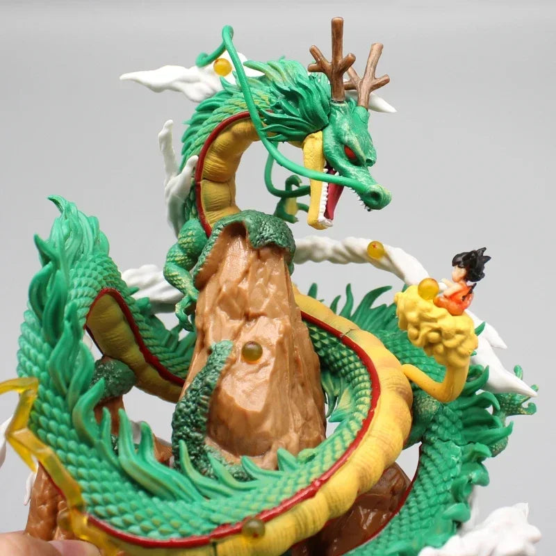 22cm Dragon Ball Z Shenron Figurine Goku And Wish Shenron Anime Figures PVC Action Statue Collection Model Toys Christmas Gifts